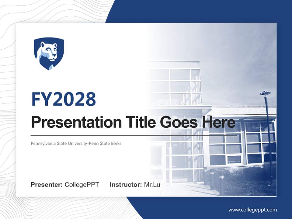 Pennsylvania State University-Penn State Berks Academic Presentation/Research Findings Report PPT Template4:3 ratio PPT effect preview image5