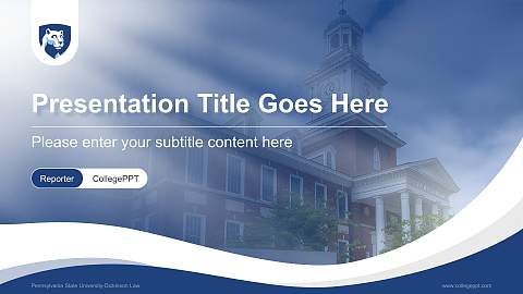 Pennsylvania State University-Dickinson Law Lecture Sharing and Networking Event PPT Template