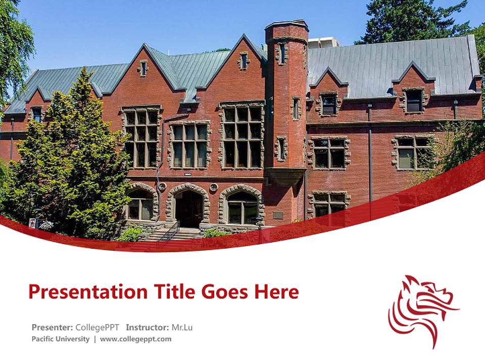 Pacific University Course/Courseware Creation PPT Template4:3 ratio PPT effect preview image5