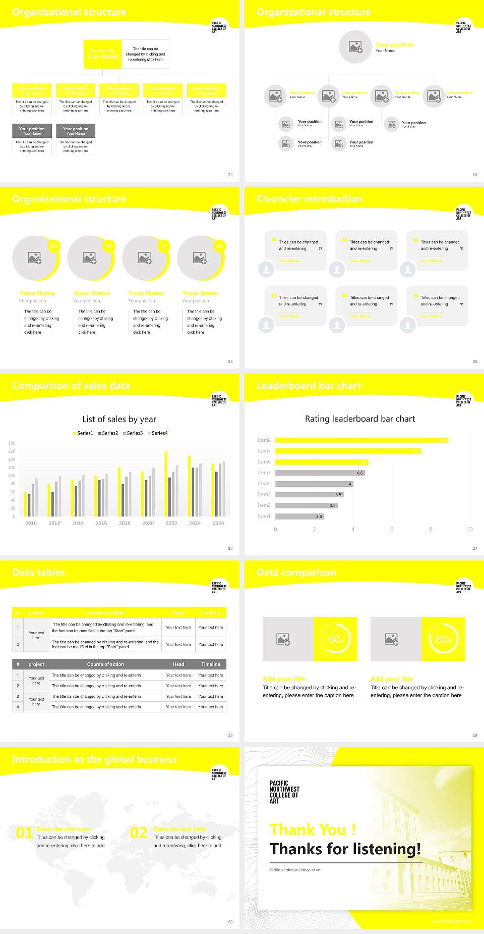 Pacific Northwest College of Art Academic Presentation/Research Findings Report PPT Template4:3 ratio PPT effect preview image4