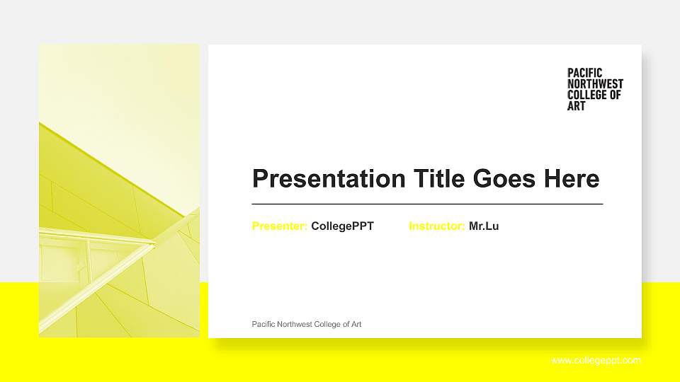 Pacific Northwest College of Art General Purpose PPT Template16:9 ratio PPT effect preview image