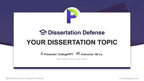 Paier College of Art Inc Graduation Thesis Defense PPT Template