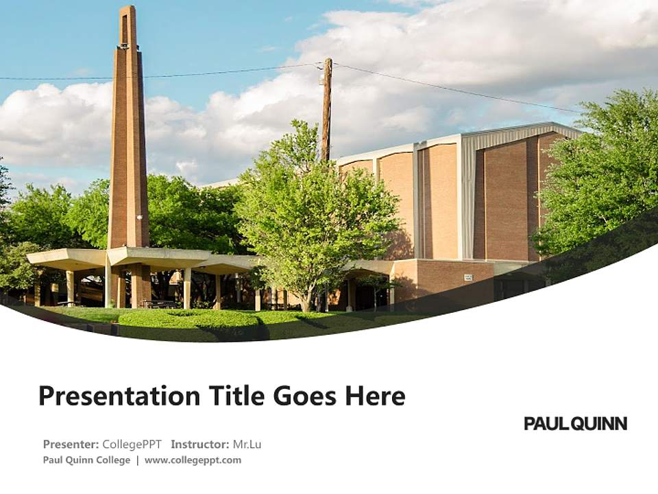 Paul Quinn College Course/Courseware Creation PPT Template4:3 ratio PPT effect preview image5