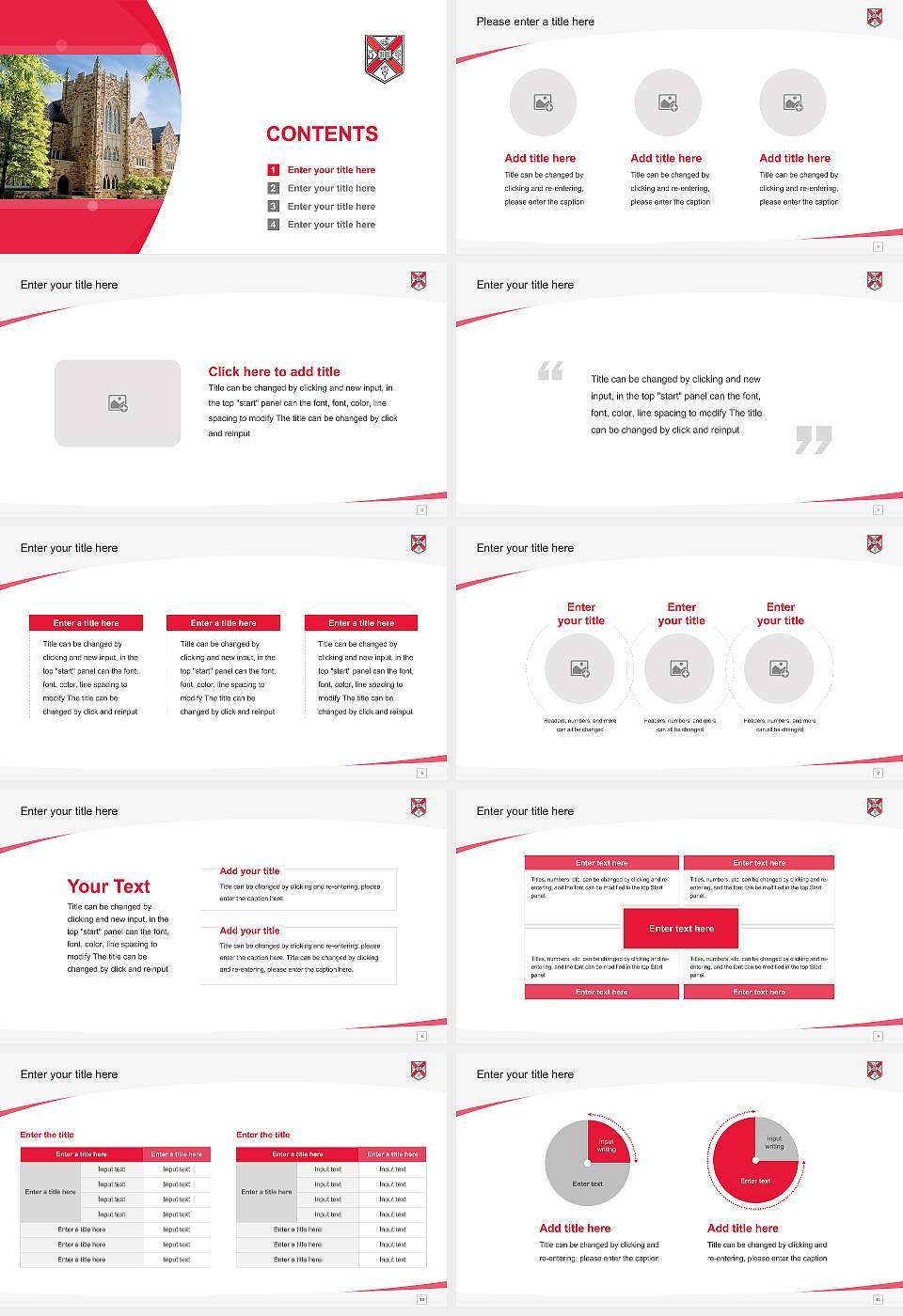 Rhodes College Course/Courseware Creation PPT Template16:9 ratio PPT effect preview image2