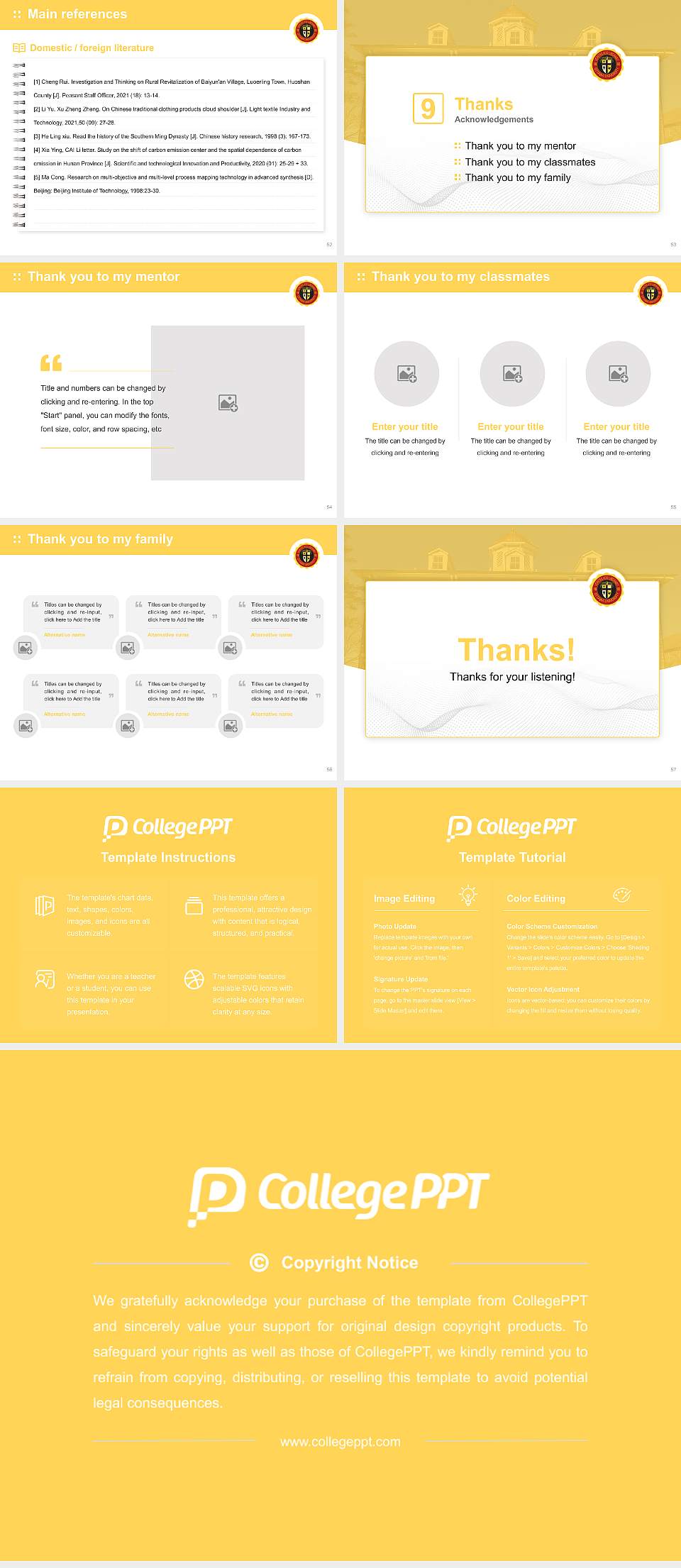 Ottawa University-Kansas City Graduation Thesis Defense PPT Template4:3 ratio PPT effect preview image7