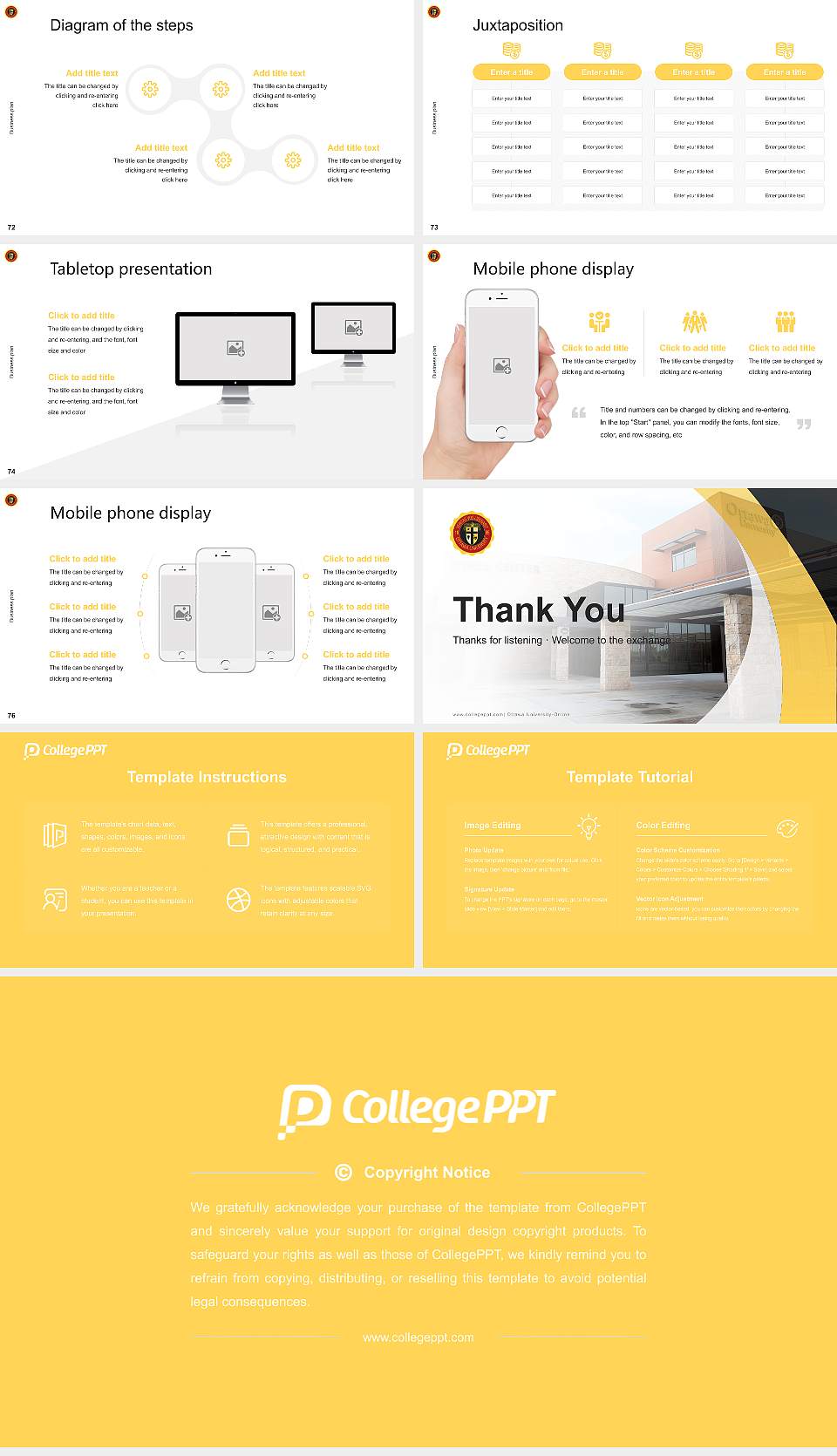 Ottawa University-Online Competition/Entrepreneurship Contest PPT Template16:9 ratio PPT effect preview image9