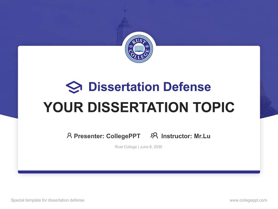 Rust College Graduation Thesis Defense PPT Template4:3 ratio PPT effect preview image7