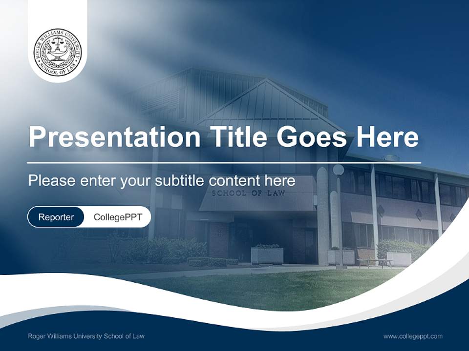 Roger Williams University School of Law Lecture Sharing and Networking Event PPT Template4:3 ratio PPT effect preview image4