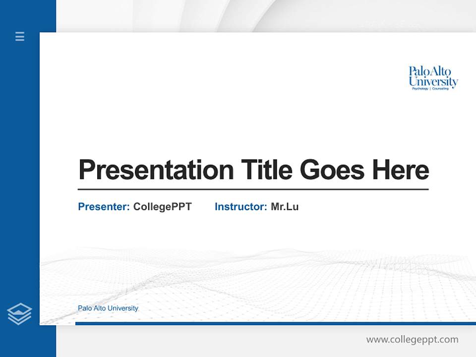 Palo Alto University Thesis Proposal/Graduation Defense PPT Template4:3 ratio PPT effect preview image5