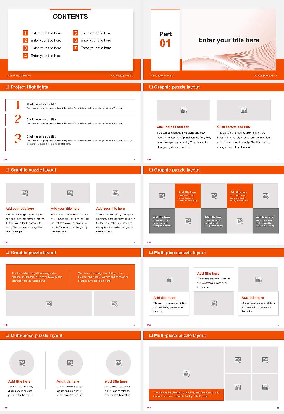 Pacific School of Religion General Purpose PPT Template16:9 ratio PPT effect preview image2
