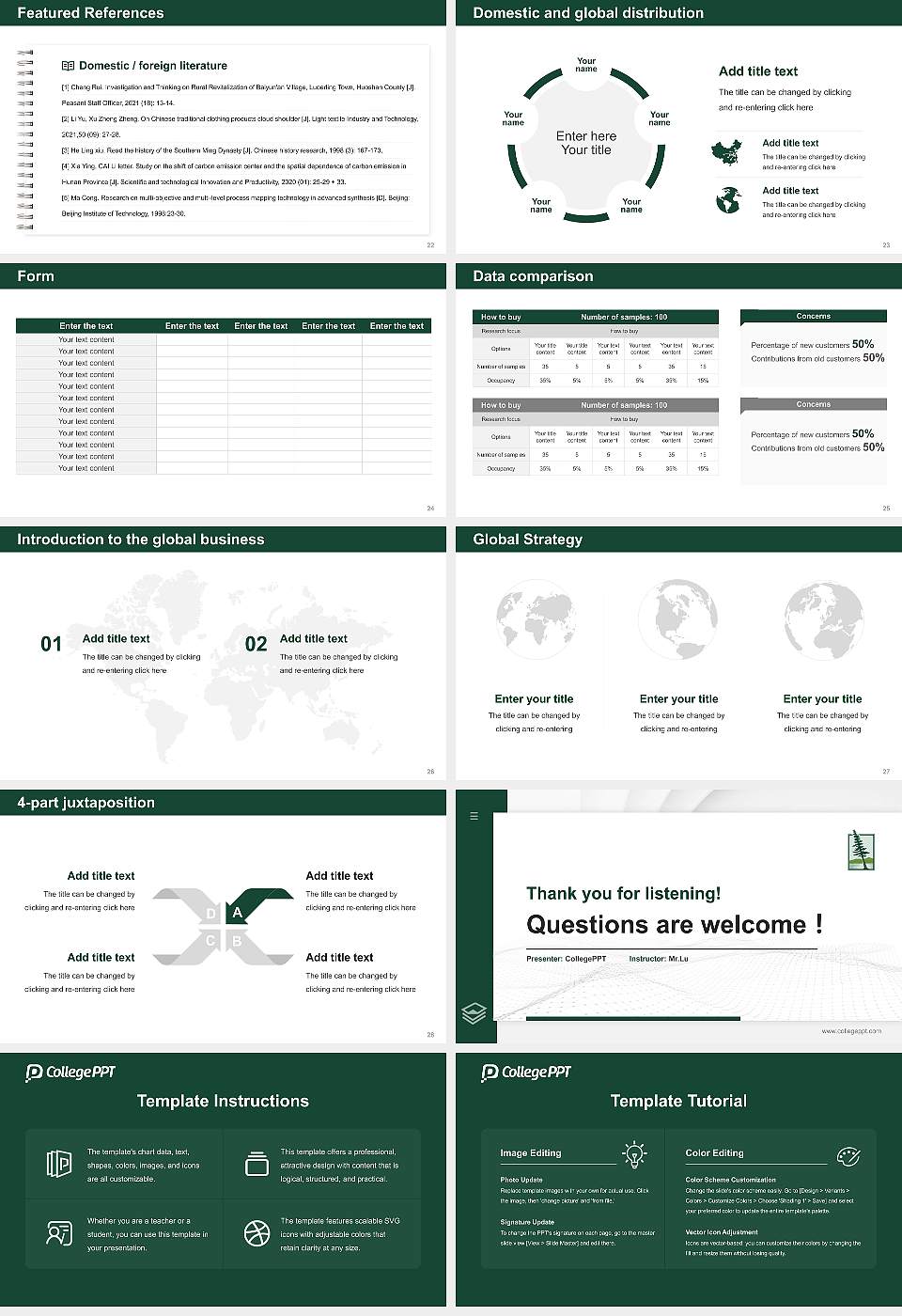 Paul Smith’s College Thesis Proposal/Graduation Defense PPT Template16:9 ratio PPT effect preview image4