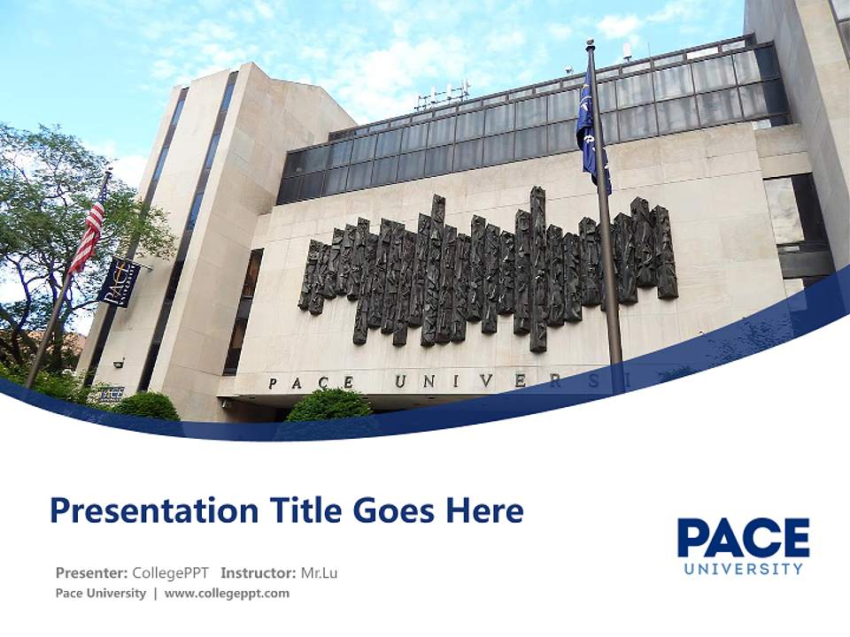 Pace University Course/Courseware Creation PPT Template4:3 ratio PPT effect preview image5