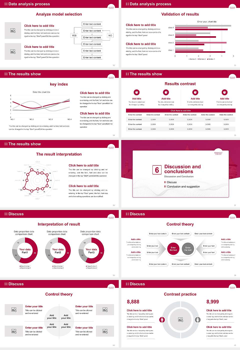 Rosemont College Graduation Thesis Defense PPT Template16:9 ratio PPT effect preview image5