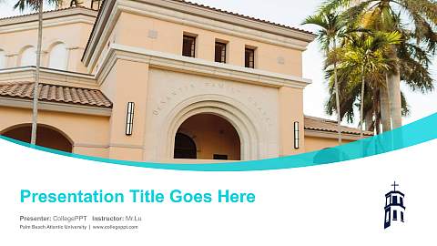 Palm Beach Atlantic University Course/Courseware Creation PPT Template