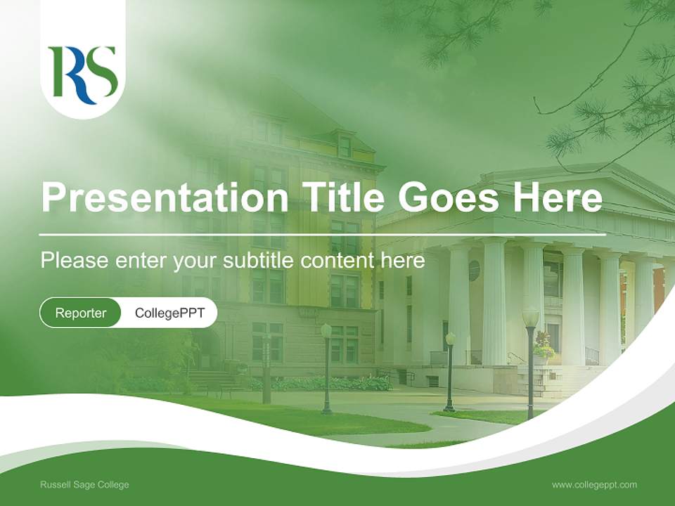 Russell Sage College Lecture Sharing and Networking Event PPT Template4:3 ratio PPT effect preview image4