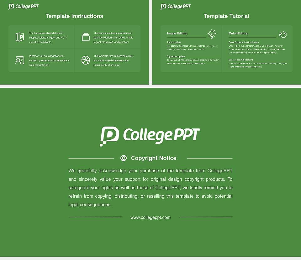 Russell Sage College Course/Courseware Creation PPT Template16:9 ratio PPT effect preview image5