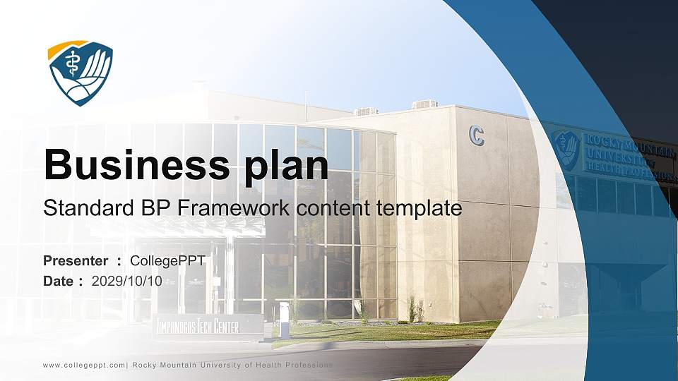 Rocky Mountain University of Health Professions Competition/Entrepreneurship Contest PPT Template16:9 ratio PPT effect preview image