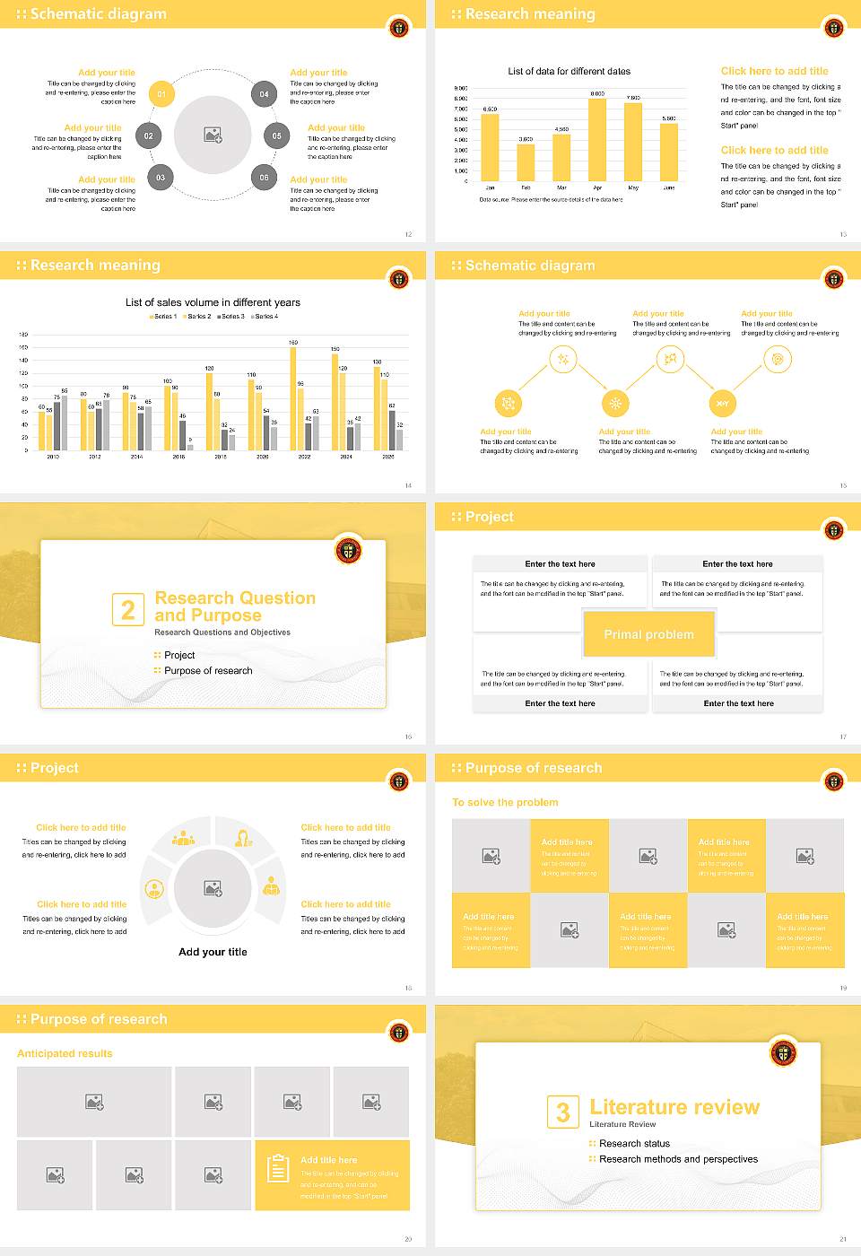 Ottawa University-Milwaukee Graduation Thesis Defense PPT Template16:9 ratio PPT effect preview image3