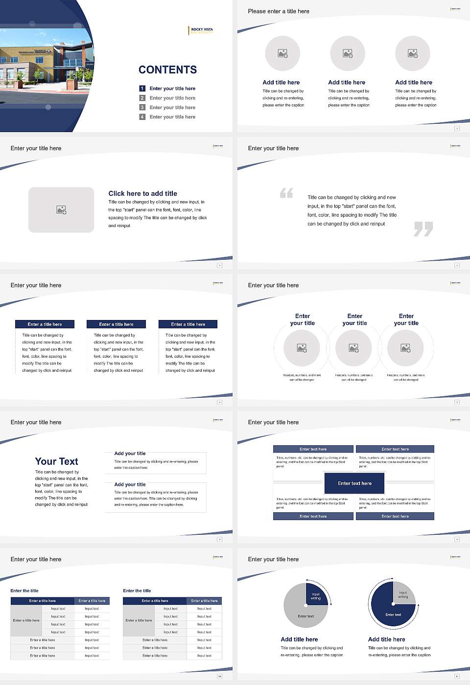 Rocky Vista University Course/Courseware Creation PPT Template16:9 ratio PPT effect preview image2