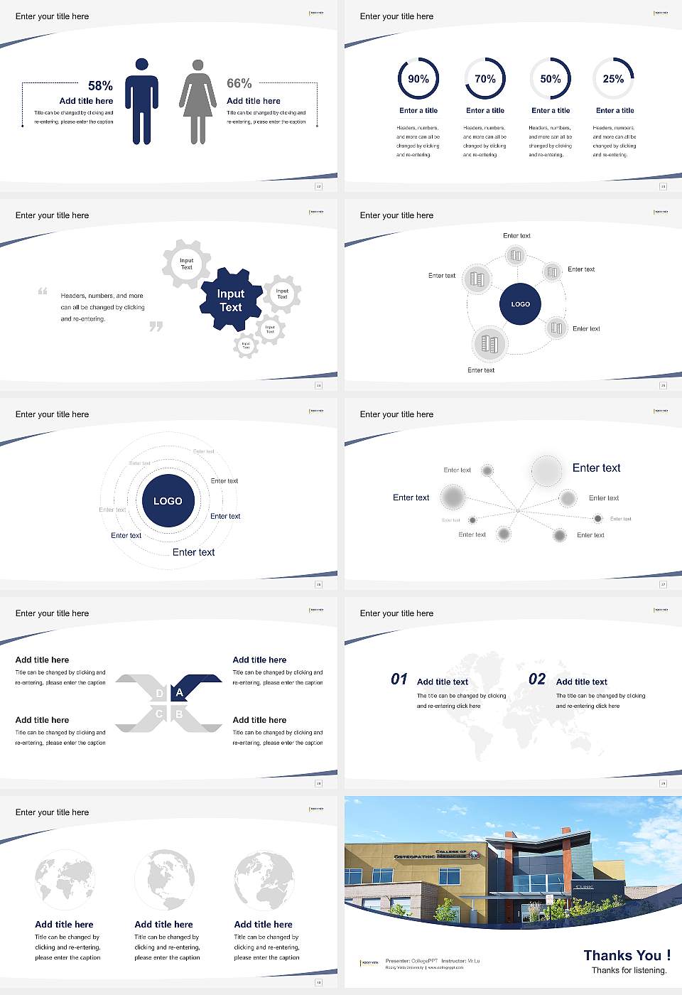 Rocky Vista University Course/Courseware Creation PPT Template16:9 ratio PPT effect preview image4