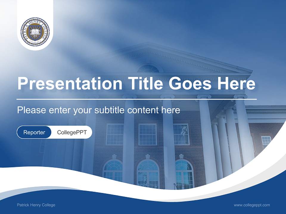 Patrick Henry College Lecture Sharing and Networking Event PPT Template4:3 ratio PPT effect preview image4