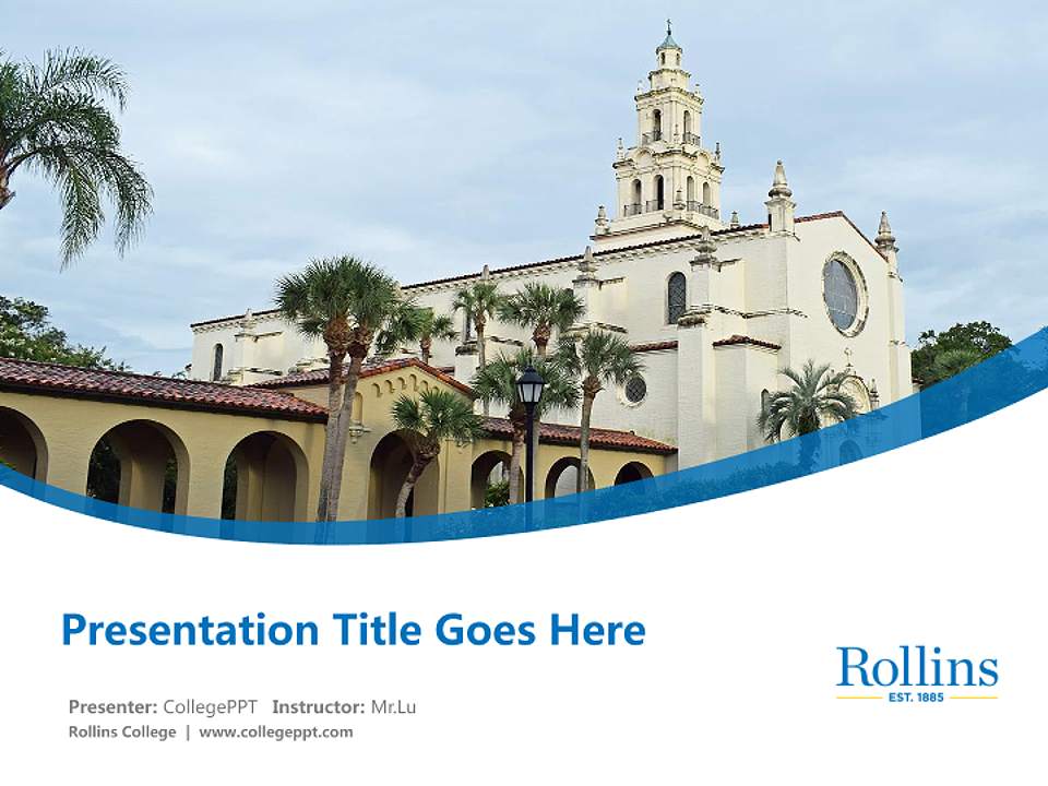 Rollins College Course/Courseware Creation PPT Template4:3 ratio PPT effect preview image5