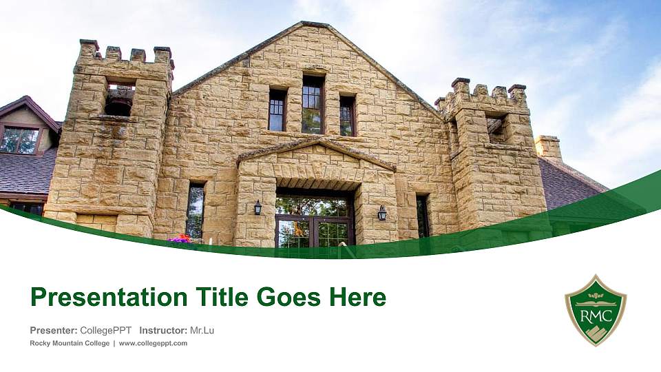 Rocky Mountain College Course/Courseware Creation PPT Template16:9 ratio PPT effect preview image