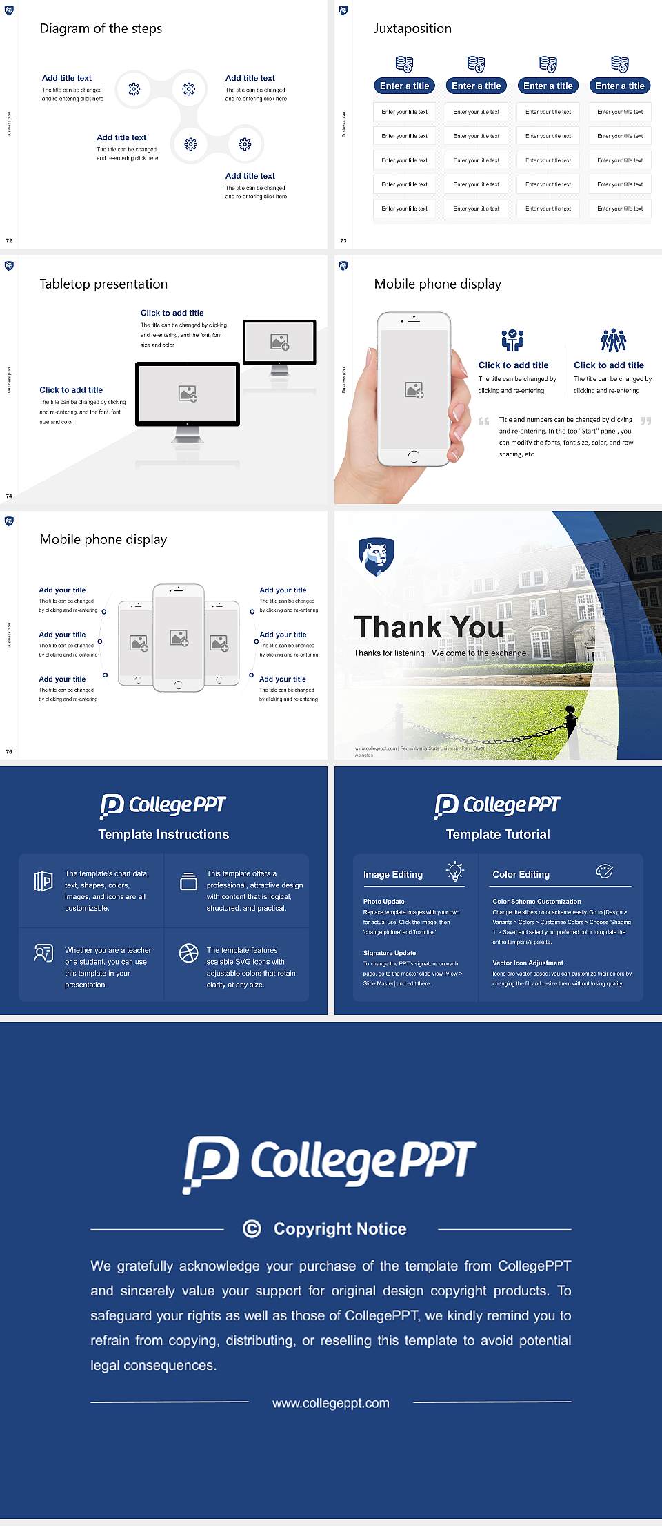 Pennsylvania State University-Penn State Abington Competition/Entrepreneurship Contest PPT Template4:3 ratio PPT effect preview image9