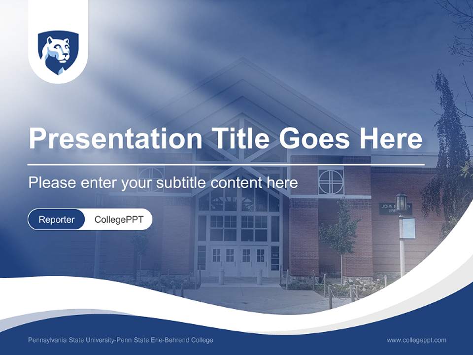 Pennsylvania State University-Penn State Erie-Behrend College Lecture Sharing and Networking Event PPT Template4:3 ratio PPT effect preview image4