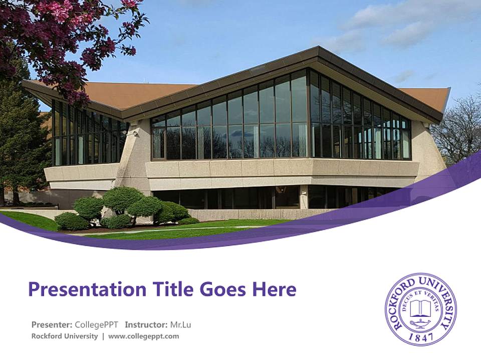 Rockford University Course/Courseware Creation PPT Template4:3 ratio PPT effect preview image5