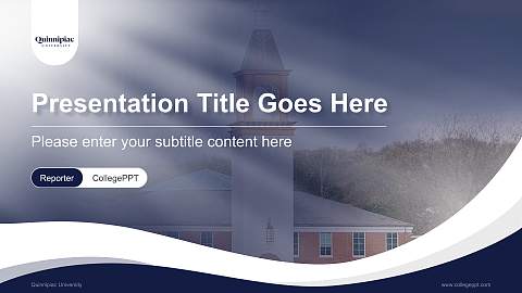 Quinnipiac University Lecture Sharing and Networking Event PPT Template