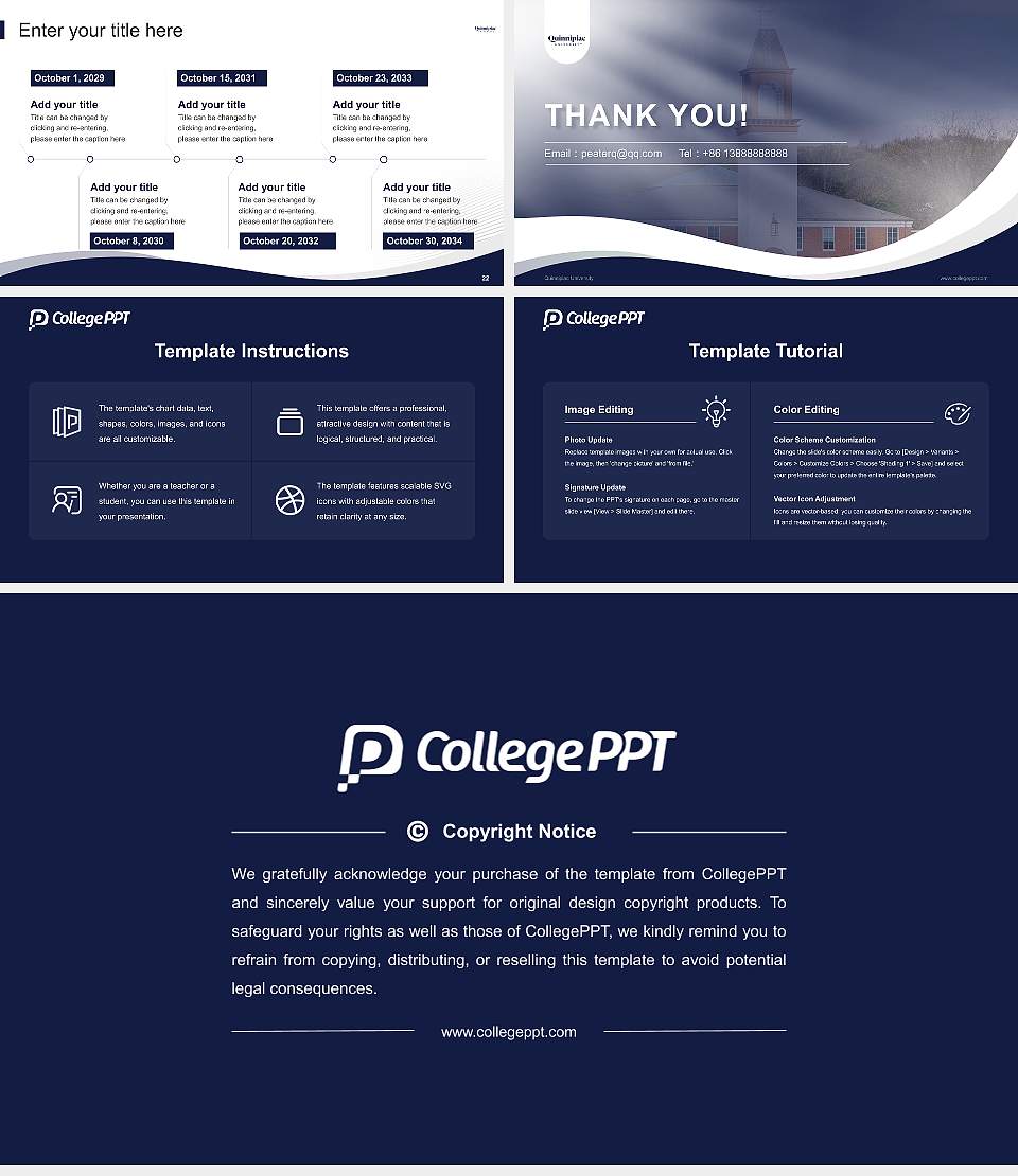 Quinnipiac University Lecture Sharing and Networking Event PPT Template16:9 ratio PPT effect preview image4