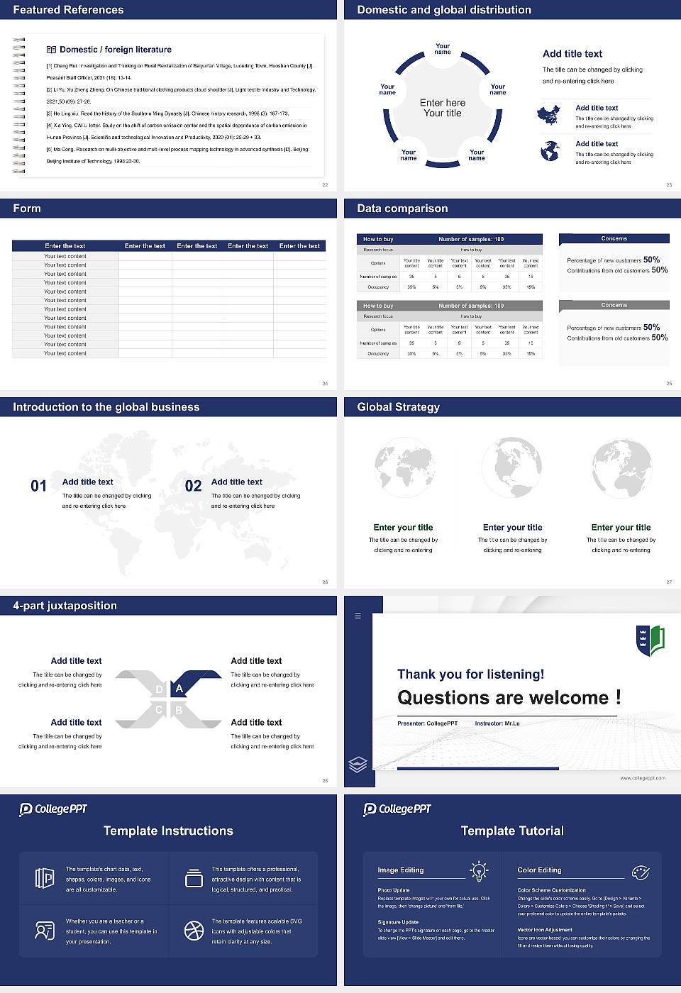 Regent University Thesis Proposal/Graduation Defense PPT Template16:9 ratio PPT effect preview image4