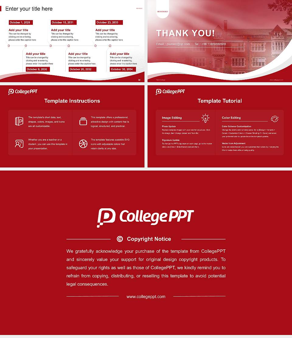 Reed College Lecture Sharing and Networking Event PPT Template16:9 ratio PPT effect preview image4