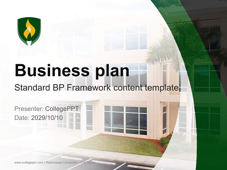 Rasmussen University – Fort Myers Competition/Entrepreneurship Contest PPT Template4:3 ratio PPT effect preview image9