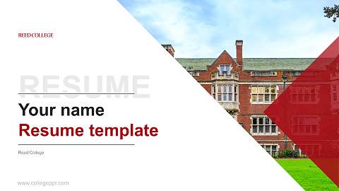 Reed College Resume PPT Template