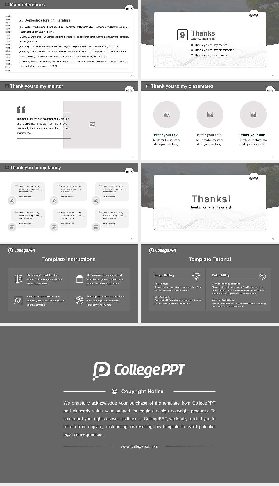 Reformed Presbyterian Theological Seminary Graduation Thesis Defense PPT Template16:9 ratio PPT effect preview image7