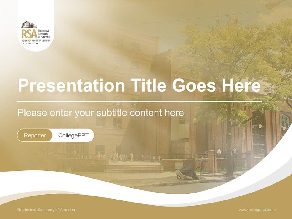 Rabbinical Seminary of America Lecture Sharing and Networking Event PPT Template4:3 ratio PPT effect preview image4