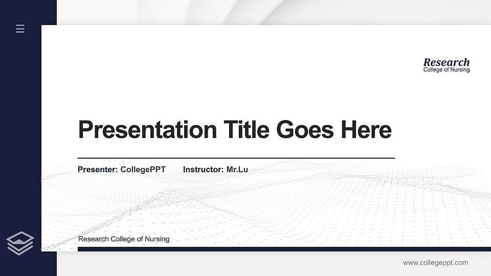 Research College of Nursing Thesis Proposal/Graduation Defense PPT Template16:9 ratio PPT effect preview image