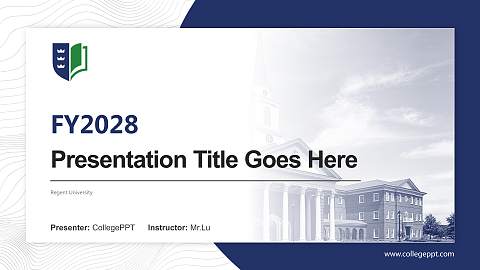 Regent University Academic Presentation/Research Findings Report PPT Template