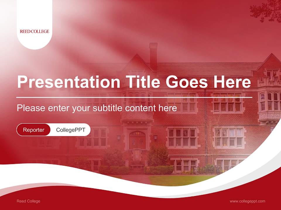 Reed College Lecture Sharing and Networking Event PPT Template4:3 ratio PPT effect preview image4