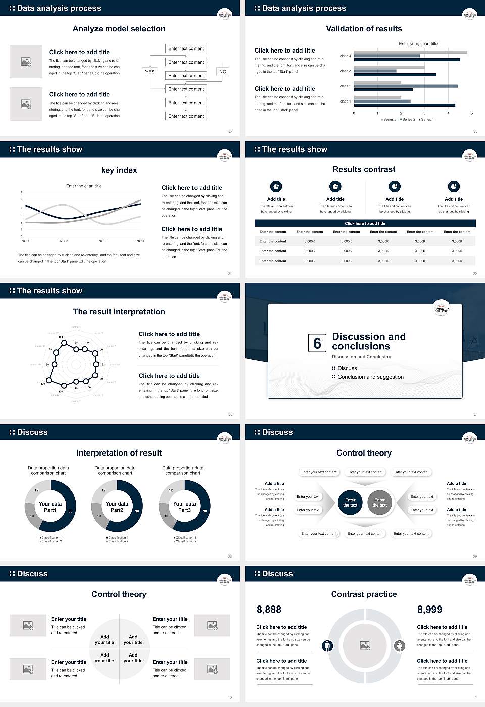 Remington College Shreveport Campus Graduation Thesis Defense PPT Template16:9 ratio PPT effect preview image5