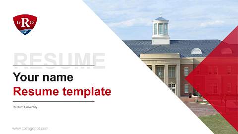 Radford University Resume PPT Template