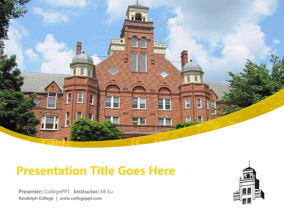 Randolph College Course/Courseware Creation PPT Template4:3 ratio PPT effect preview image5