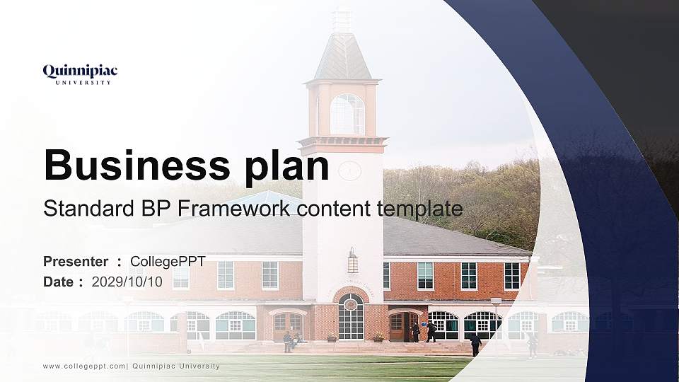 Quinnipiac University Competition/Entrepreneurship Contest PPT Template16:9 ratio PPT effect preview image1