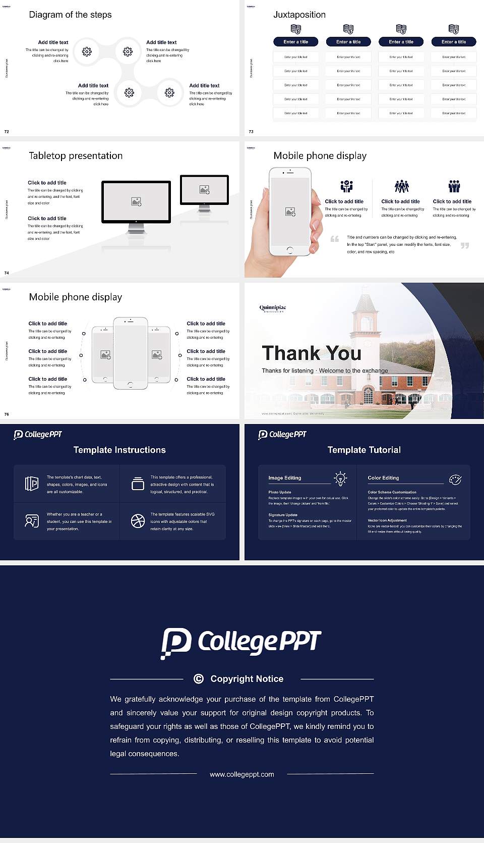 Quinnipiac University Competition/Entrepreneurship Contest PPT Template16:9 ratio PPT effect preview image9