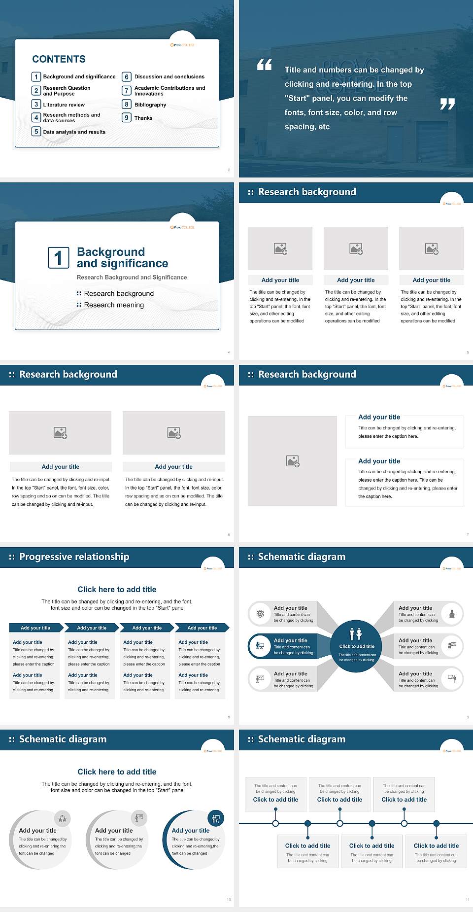 Provo College-Idaho Falls Campus Graduation Thesis Defense PPT Template4:3 ratio PPT effect preview image2