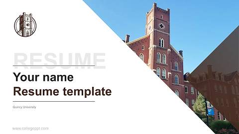 Quincy University Resume PPT Template