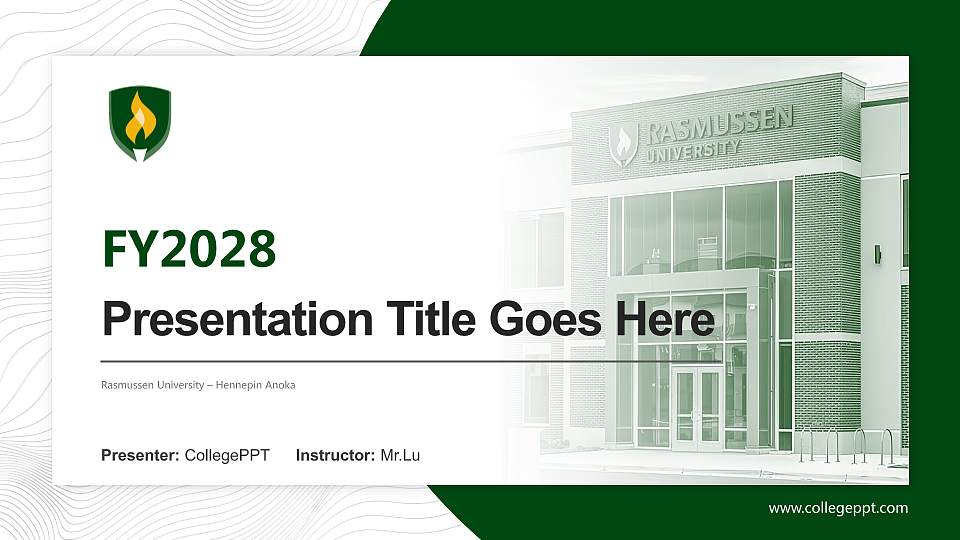 Rasmussen University – Hennepin Anoka Academic Presentation/Research Findings Report PPT Template16:9 ratio PPT effect preview image