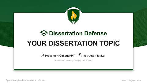 Rasmussen University – Fargo Graduation Thesis Defense PPT Template